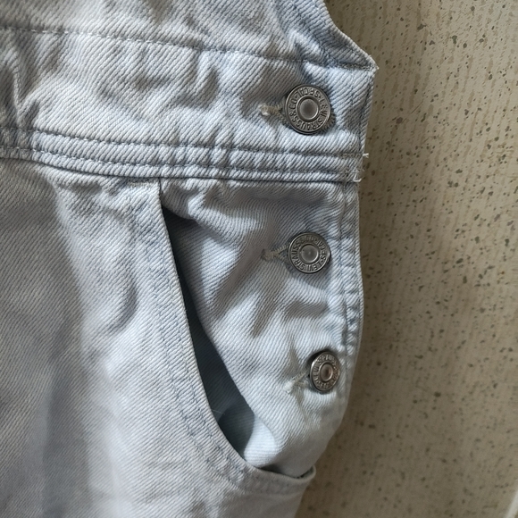 Levi's Denim Overalls Medium Light Wash Denim Two Horse Brand Clean - Picture 6 of 16